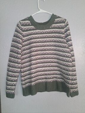 Croft And Barrow Floral Knit Grandma Cottage Core Spring Popover Sweater M